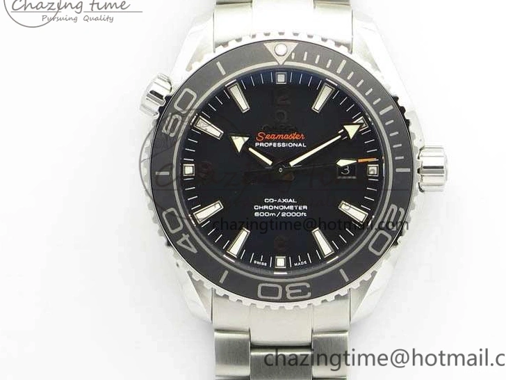 0710 Breathable Planet Ocean Pro Ceramic Bezel 45mm OMF 1:1 Best Edition On SS Bracelet A8500 (Black Balance Wheel) 8140